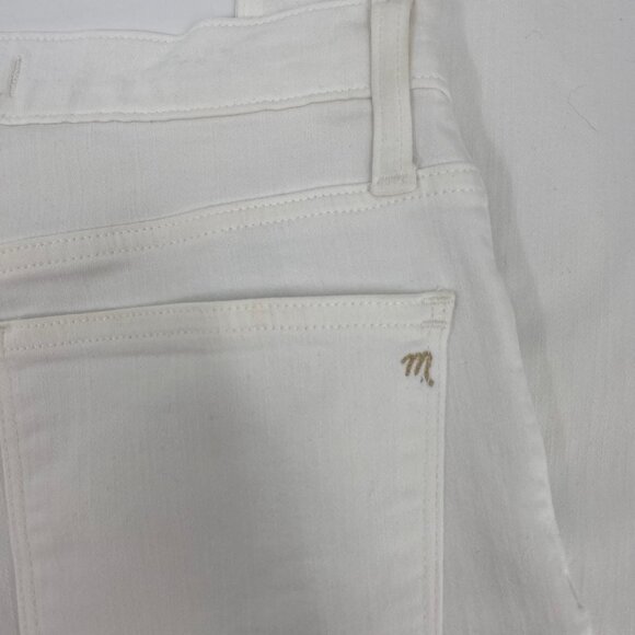 Madewell White Stretch Cali Demi-Boot Cut Jeans | Size 27 - Picture 7 of 9